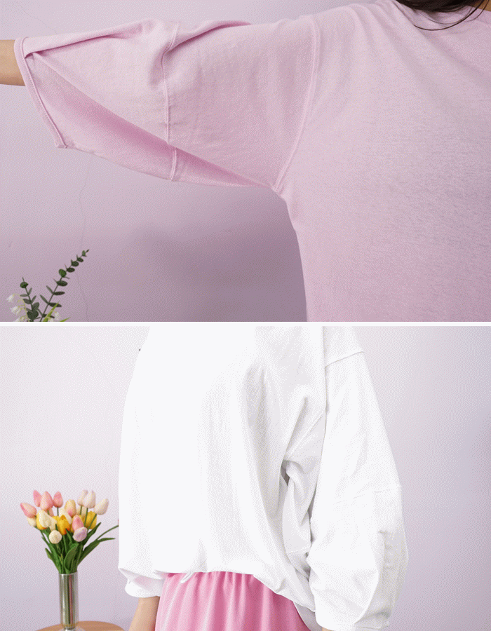 벌룬 MVS 소매 오버핏 티셔츠 / Mil